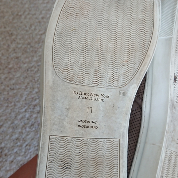 To Boot New York Racer Gray Perforated Suede Slip-On Sneaker SIZE 11 - Picture 13 of 15